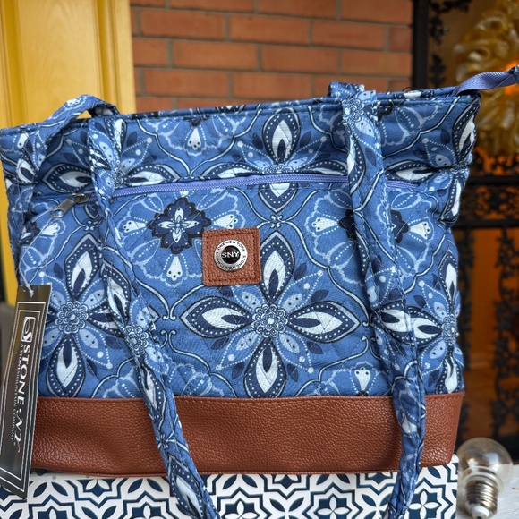 stone ny Handbags - Paisley Blue & Tan Purse New with tags